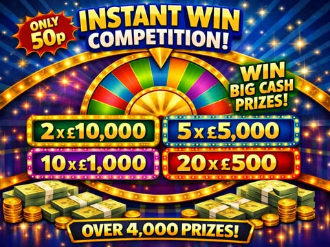 50p Instant Win Cash Competition