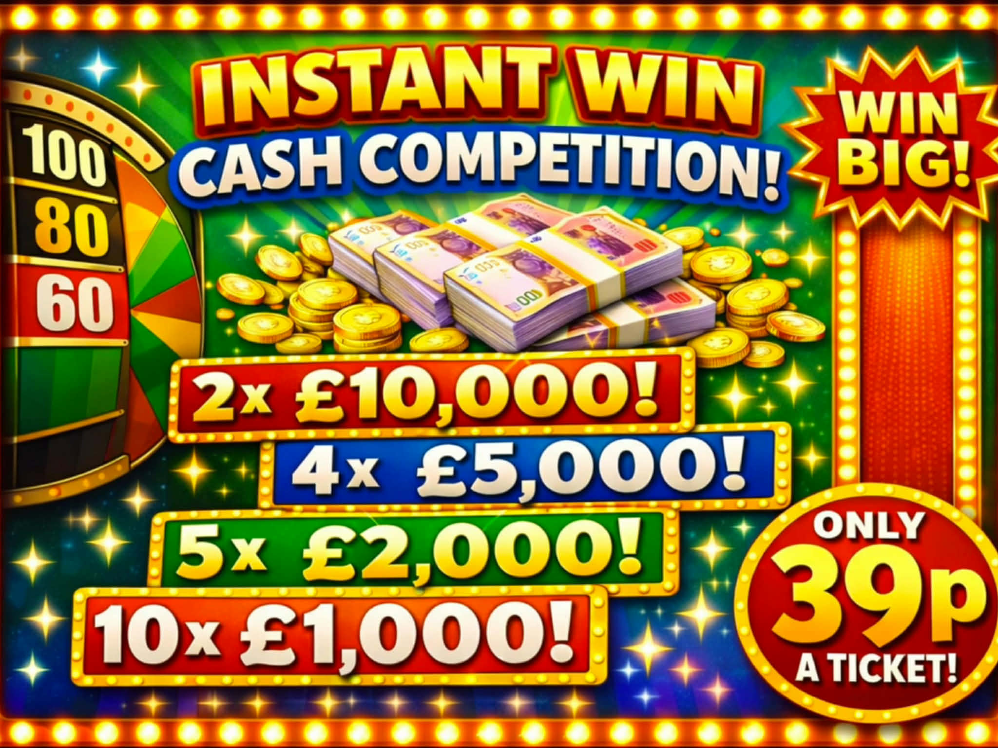 39p Instant Win Cash Competition
