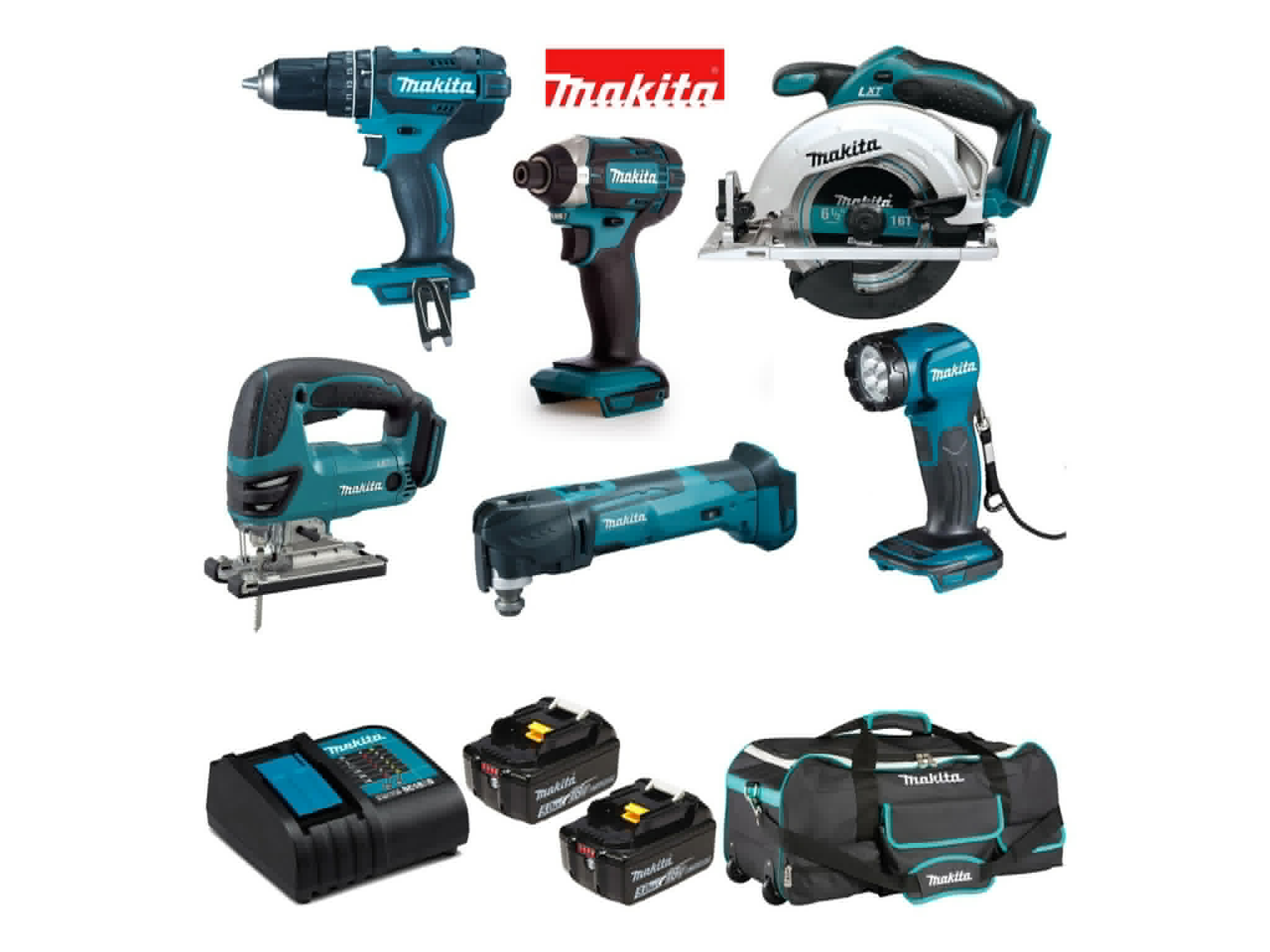 6 Pc Makita Powertool Kit