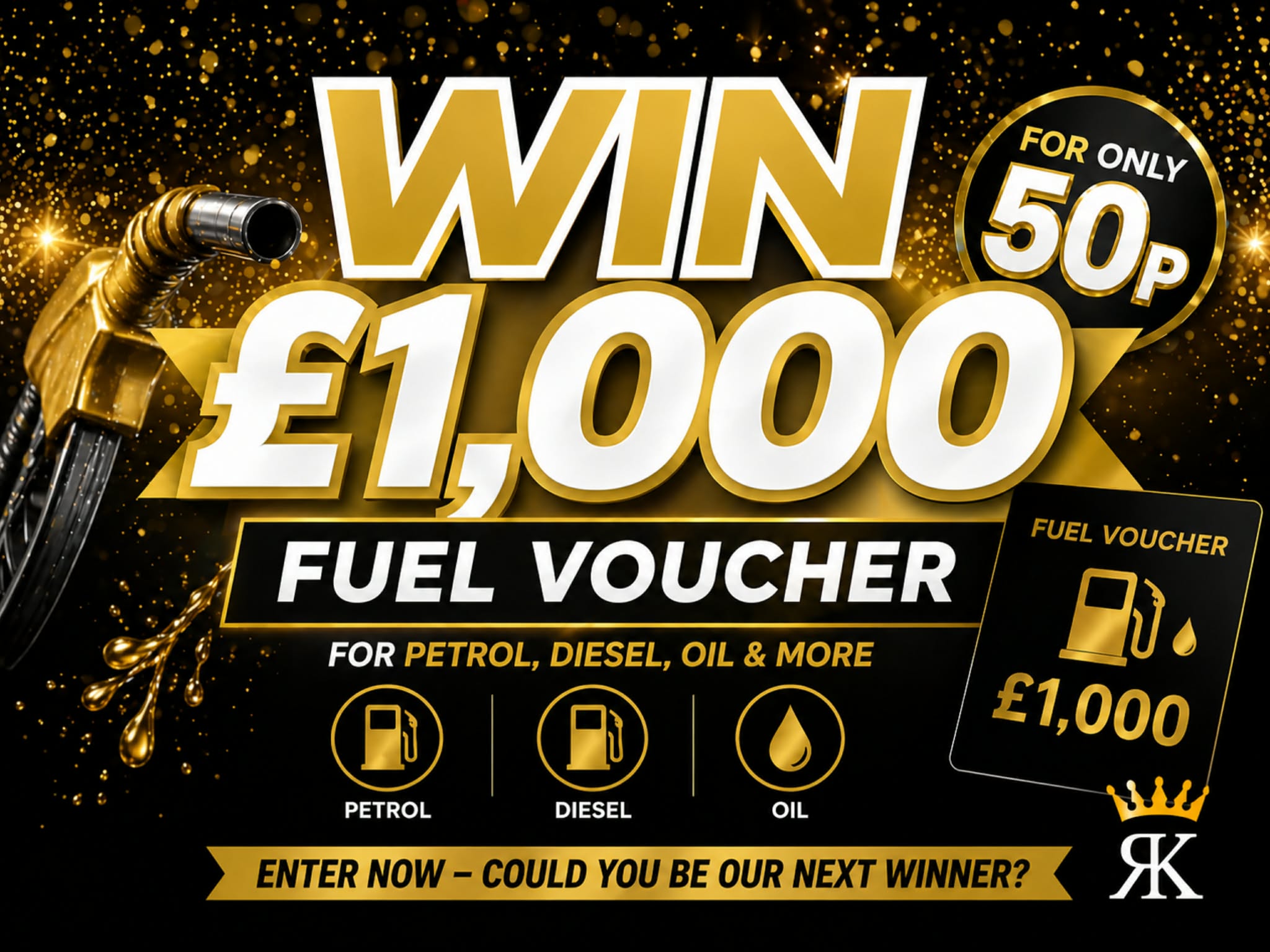 Win A £1,000 Fuel Voucher for 50p