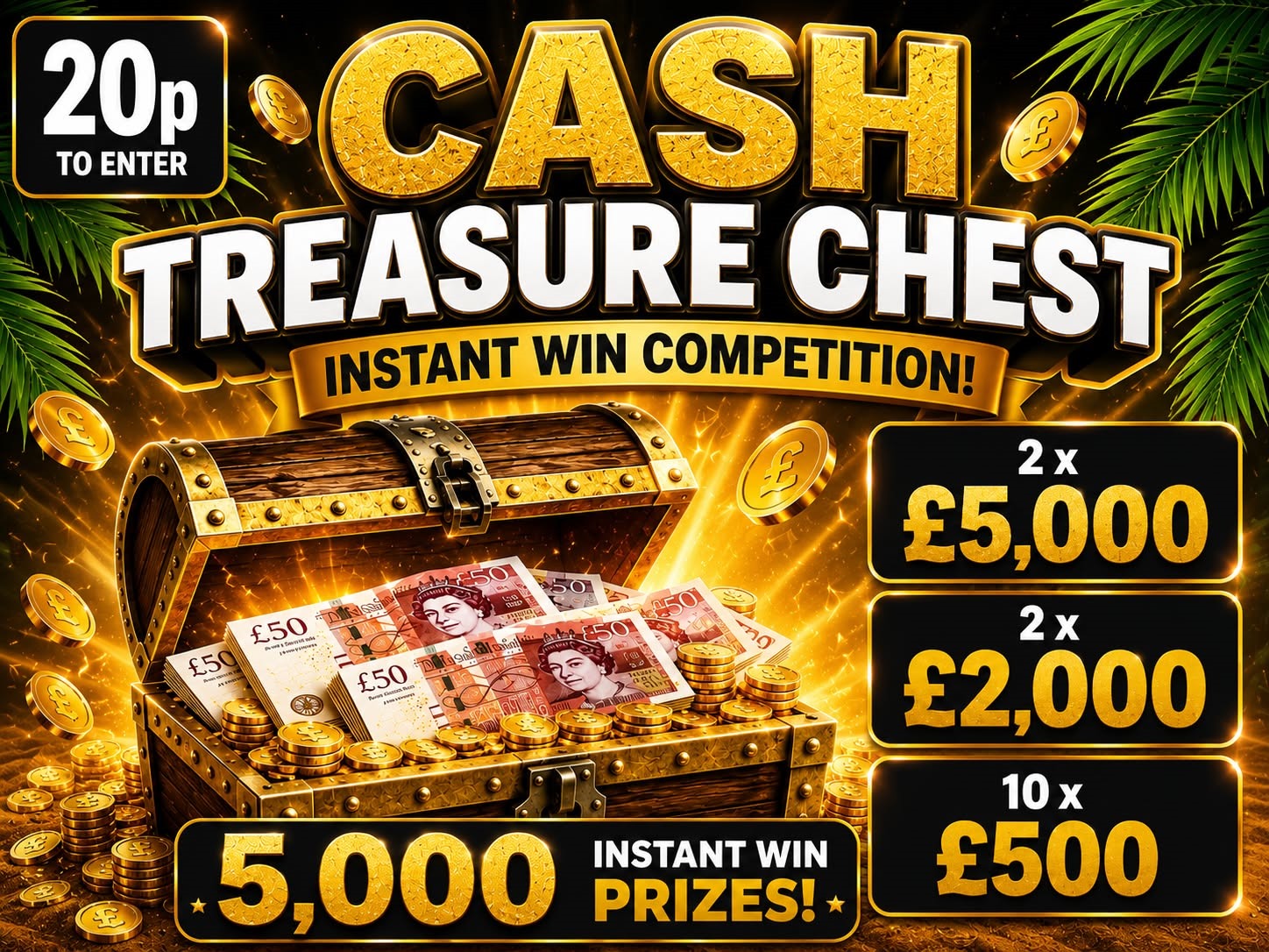 20p Instant Win Cash Competition