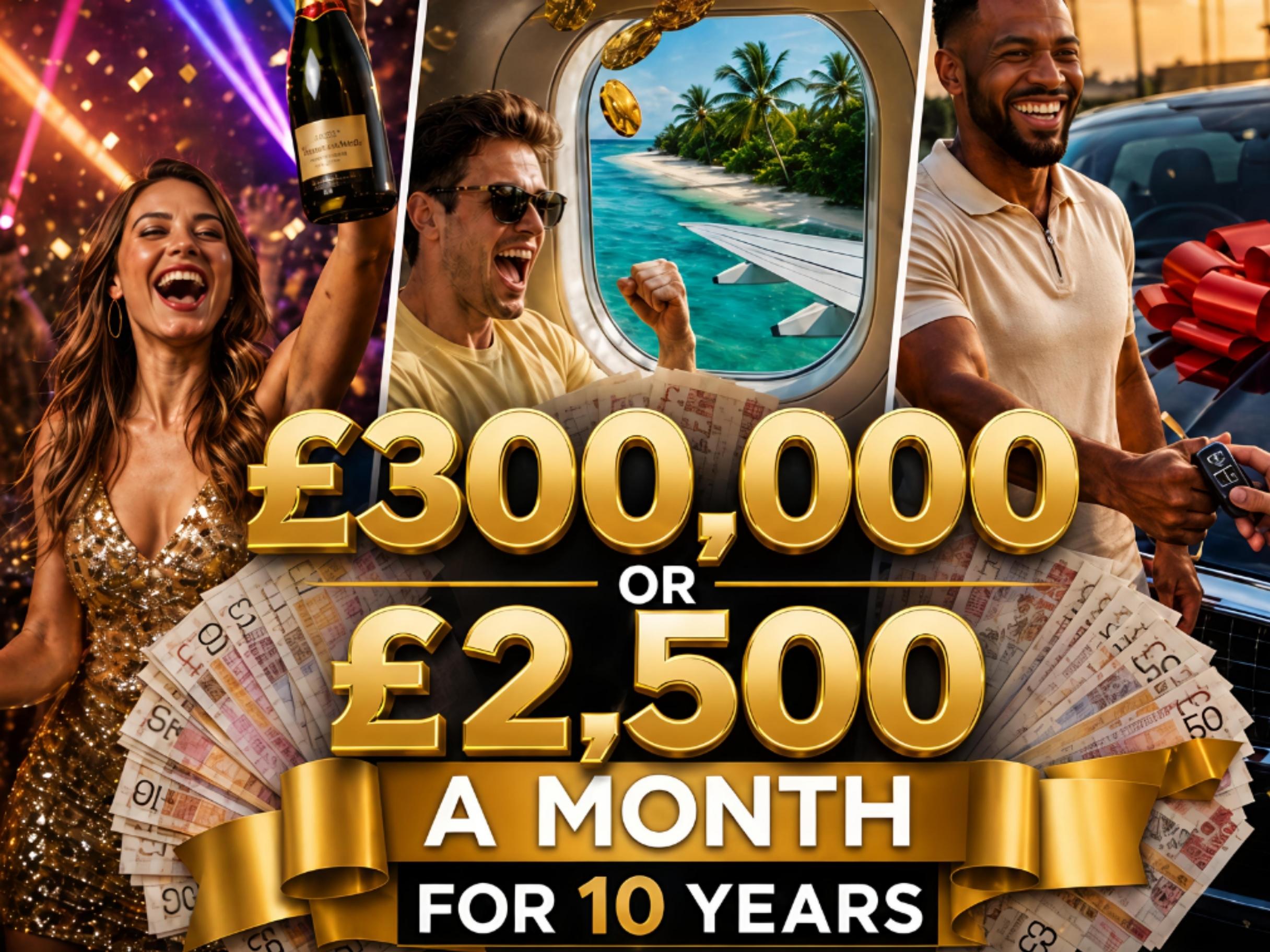 £300,000 OR £2,500 A Month For 10 Years