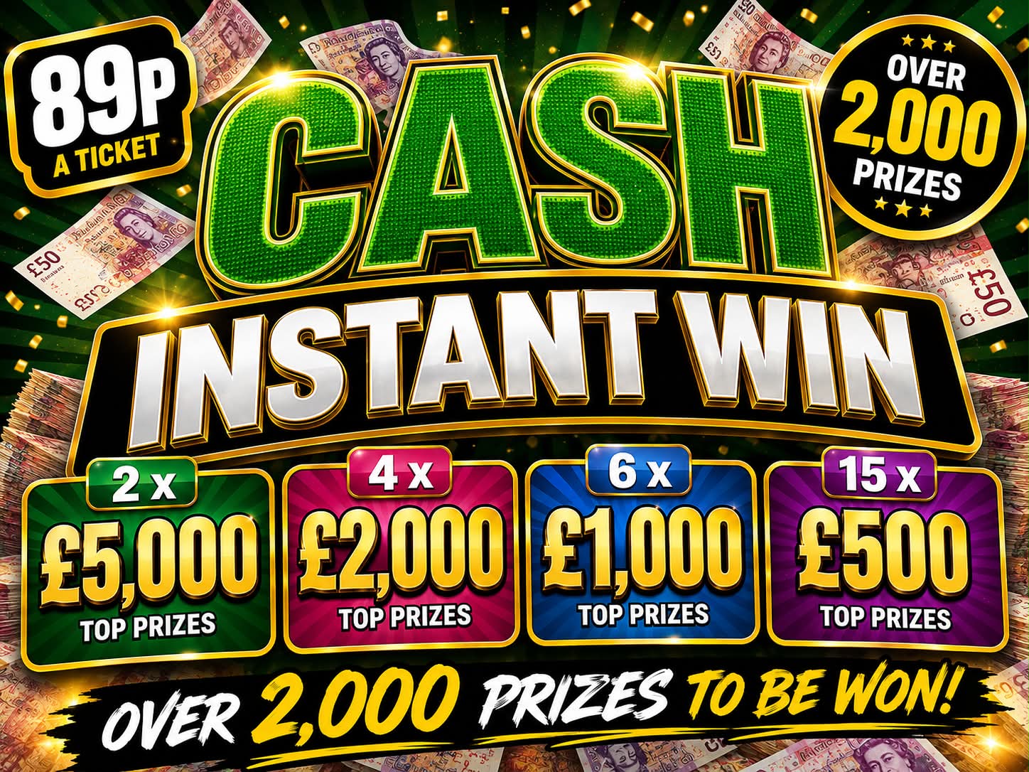 89p Cash Countdown Competition