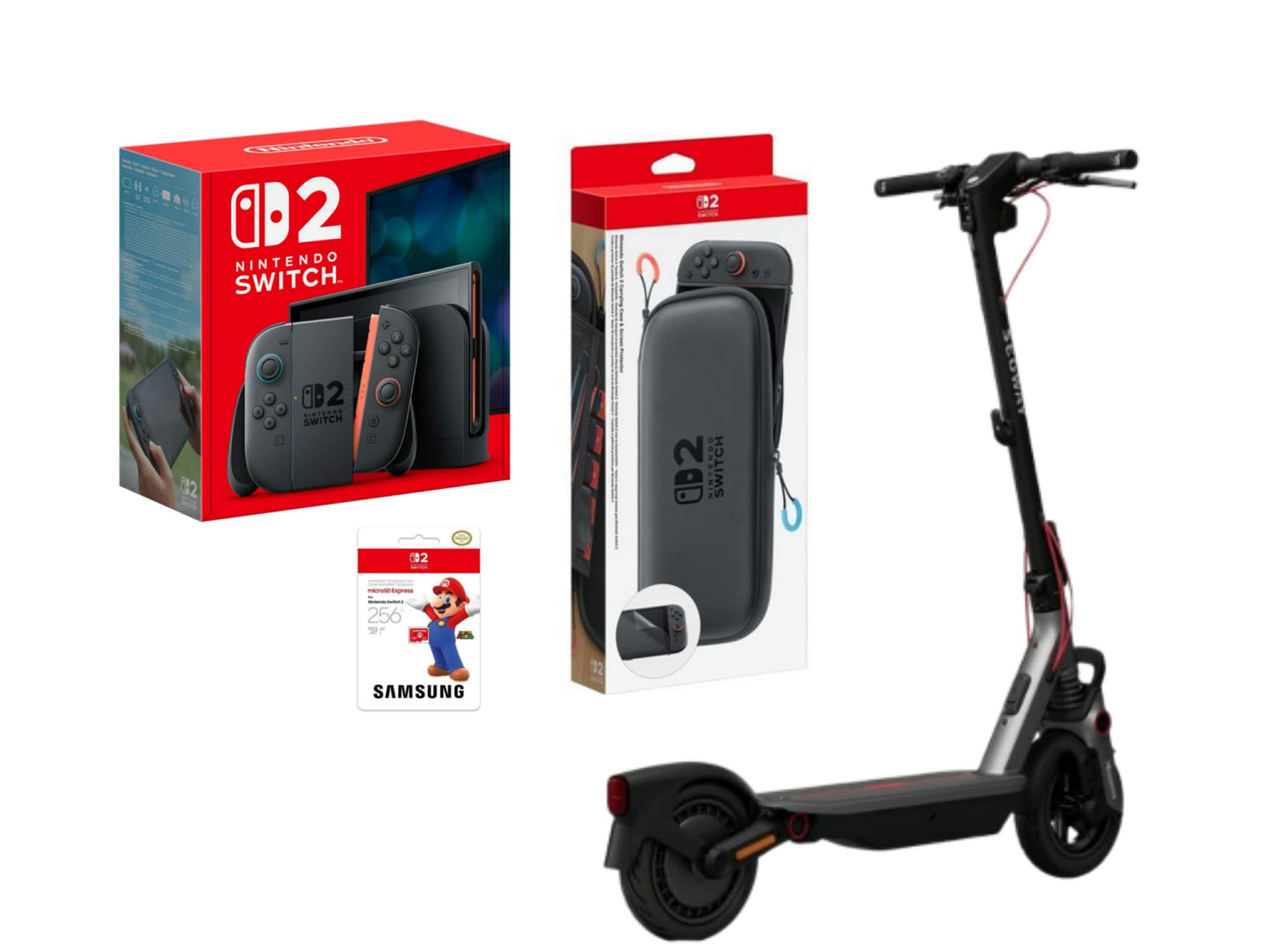 Segway Ninebot Folding Scooter & Switch 2 Bundle