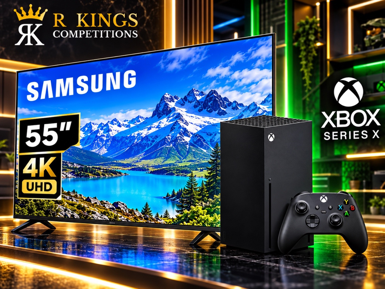 Samsung 55 inch TV and Xbox Series X